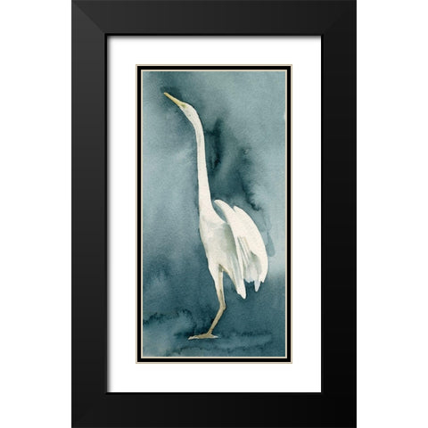 Simple Egret IV Black Modern Wood Framed Art Print with Double Matting by Caroline, Emma