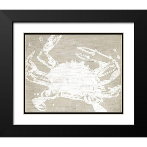 Weathered Crab II Black Modern Wood Framed Art Print with Double Matting by Vess, June Erica