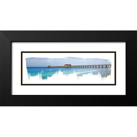 Virginia Beach Pier Black Modern Wood Framed Art Print with Double Matting by Jasper, Sisa