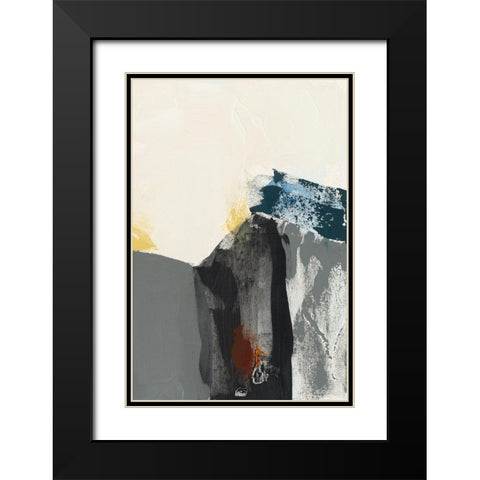 Obscure Abstract I Black Modern Wood Framed Art Print with Double Matting by Jasper, Sisa