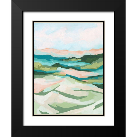 Tidal Valley II Black Modern Wood Framed Art Print with Double Matting by Vess, June Erica