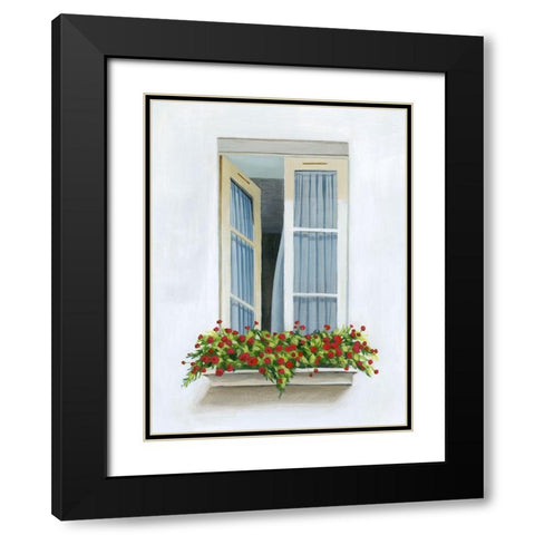 Through the Drapes II Black Modern Wood Framed Art Print with Double Matting by Popp, Grace