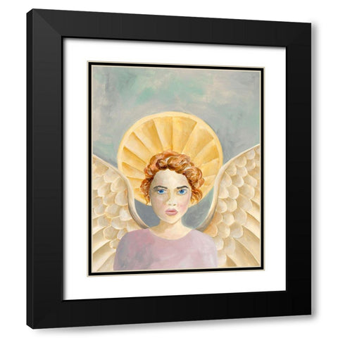 Angels Among Us II Black Modern Wood Framed Art Print with Double Matting by Moore, Regina