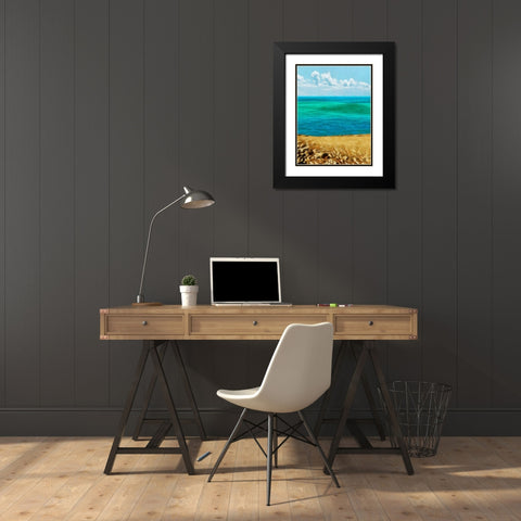Rocky Beachside II Black Modern Wood Framed Art Print with Double Matting by Saunders, Alonzo