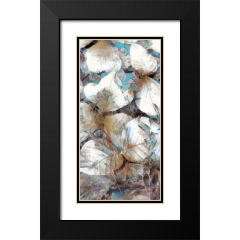 Neutral Summer Leaves IV Black Modern Wood Framed Art Print with Double Matting by Saunders, Alonzo