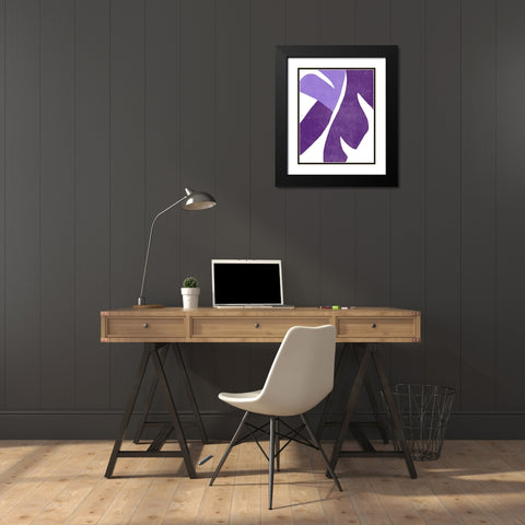 Color Cuts VIII Black Modern Wood Framed Art Print with Double Matting by Vess, June Erica