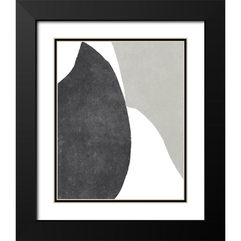 Color Cuts X Black Modern Wood Framed Art Print with Double Matting by Vess, June Erica
