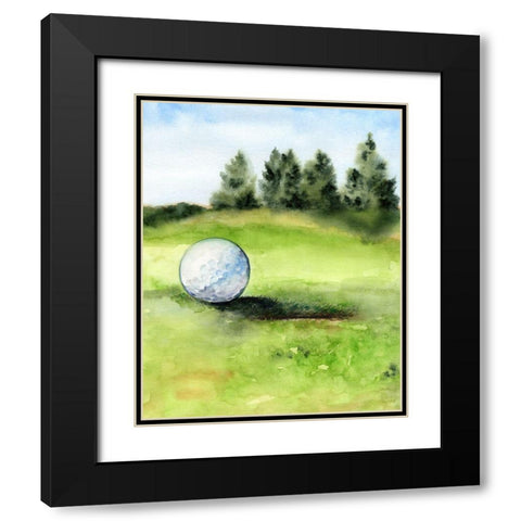 Tee Off Time II Black Modern Wood Framed Art Print with Double Matting by Parker, Jennifer Paxton