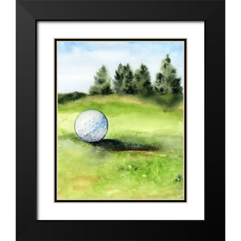 Tee Off Time II Black Modern Wood Framed Art Print with Double Matting by Parker, Jennifer Paxton