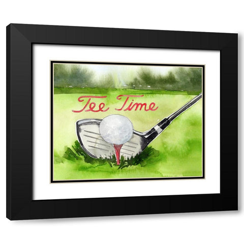 Tee Off Time III Black Modern Wood Framed Art Print with Double Matting by Parker, Jennifer Paxton
