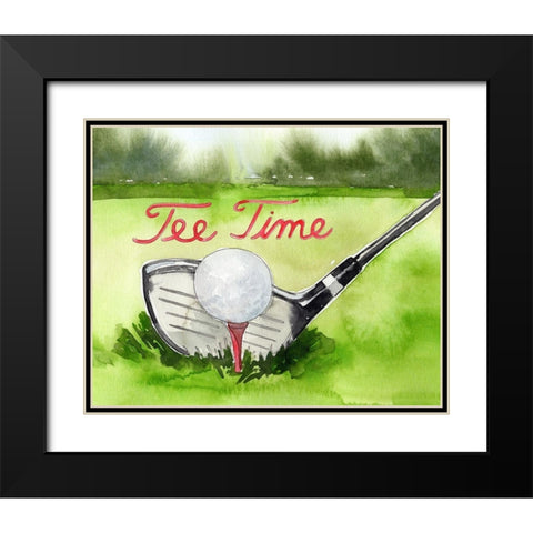 Tee Off Time III Black Modern Wood Framed Art Print with Double Matting by Parker, Jennifer Paxton