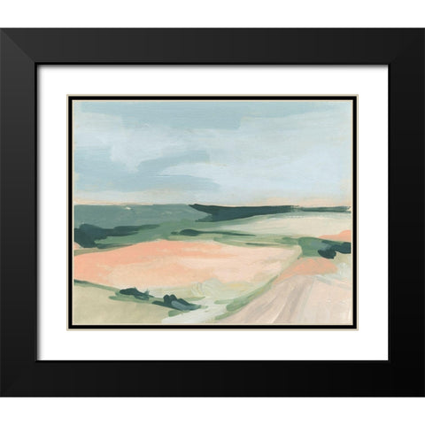 Pastel Plains I Black Modern Wood Framed Art Print with Double Matting by Vess, June Erica