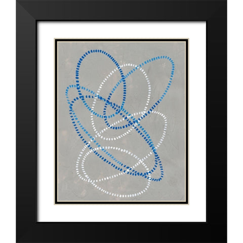 Running Stitch I Black Modern Wood Framed Art Print with Double Matting by Lam, Vanna