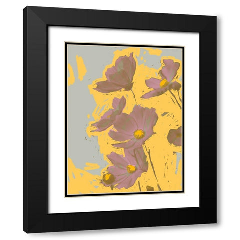 Pop Art Floral I Black Modern Wood Framed Art Print with Double Matting by Green, Jacob