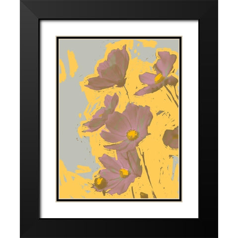 Pop Art Floral I Black Modern Wood Framed Art Print with Double Matting by Green, Jacob