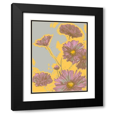 Pop Art Floral III Black Modern Wood Framed Art Print with Double Matting by Green, Jacob