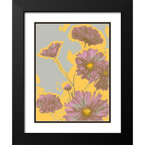 Pop Art Floral III Black Modern Wood Framed Art Print with Double Matting by Green, Jacob