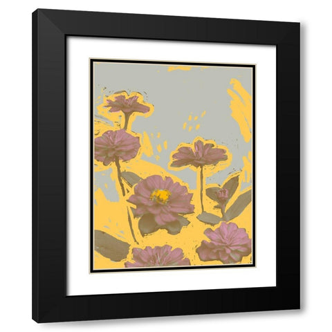 Pop Art Floral IV Black Modern Wood Framed Art Print with Double Matting by Green, Jacob
