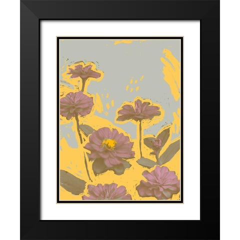 Pop Art Floral IV Black Modern Wood Framed Art Print with Double Matting by Green, Jacob