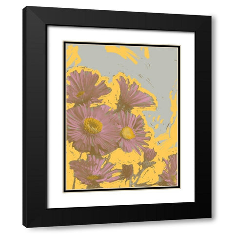 Pop Art Floral V Black Modern Wood Framed Art Print with Double Matting by Green, Jacob