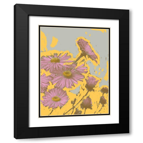 Pop Art Floral VI Black Modern Wood Framed Art Print with Double Matting by Green, Jacob