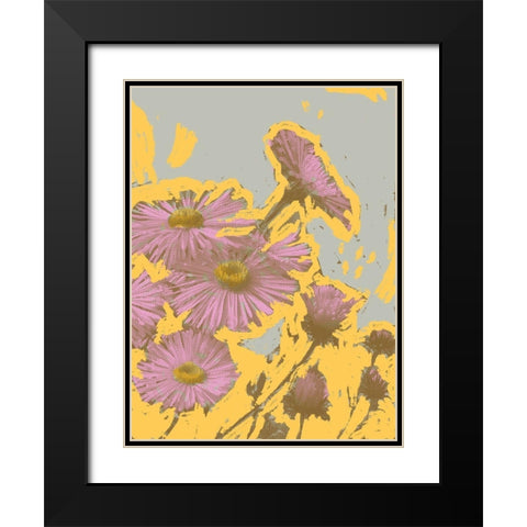 Pop Art Floral VI Black Modern Wood Framed Art Print with Double Matting by Green, Jacob