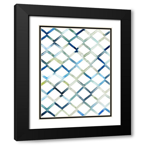 Sea Lattice II Black Modern Wood Framed Art Print with Double Matting by Popp, Grace