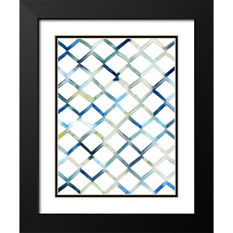 Sea Lattice II Black Modern Wood Framed Art Print with Double Matting by Popp, Grace