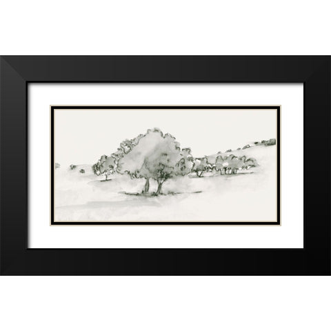 Scenic Scribble II Black Modern Wood Framed Art Print with Double Matting by Caroline, Emma