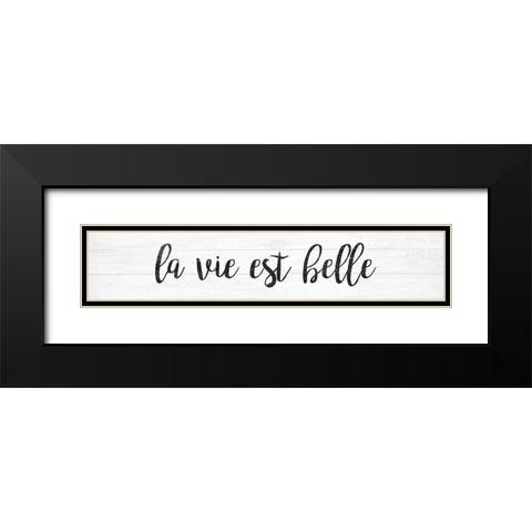 French Typography II Black Modern Wood Framed Art Print with Double Matting by Hambly, Anna