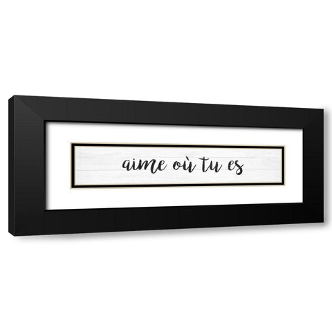 French Typography VI Black Modern Wood Framed Art Print with Double Matting by Hambly, Anna