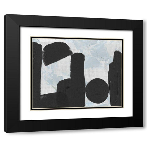 Saltwater Tide I Black Modern Wood Framed Art Print with Double Matting by Wang, Melissa