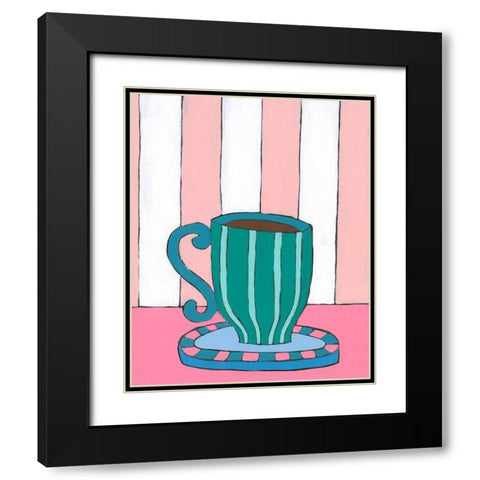 Mid Morning Coffee II Black Modern Wood Framed Art Print with Double Matting by Moore, Regina
