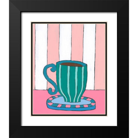 Mid Morning Coffee II Black Modern Wood Framed Art Print with Double Matting by Moore, Regina