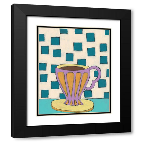 Mid Morning Coffee III Black Modern Wood Framed Art Print with Double Matting by Moore, Regina