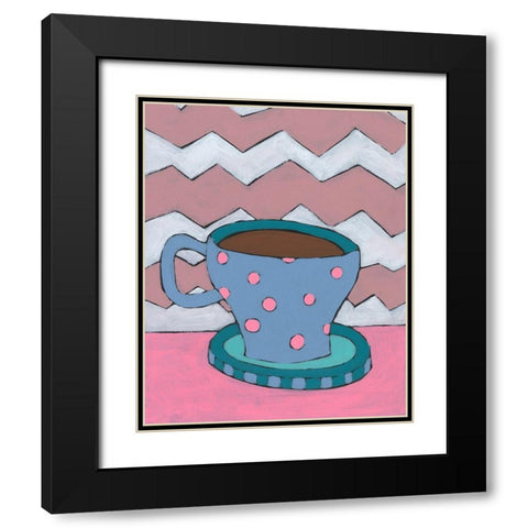 Mid Morning Coffee V Black Modern Wood Framed Art Print with Double Matting by Moore, Regina