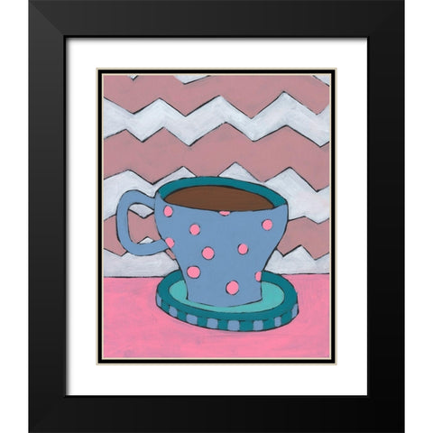 Mid Morning Coffee V Black Modern Wood Framed Art Print with Double Matting by Moore, Regina