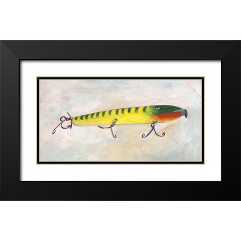 Retro Fishing Lure I Black Modern Wood Framed Art Print with Double Matting by Moore, Regina