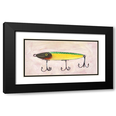 Retro Fishing Lure IV Black Modern Wood Framed Art Print with Double Matting by Moore, Regina