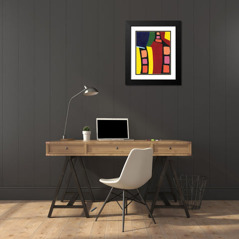 Color Me Happy I Black Modern Wood Framed Art Print with Double Matting by Moore, Regina