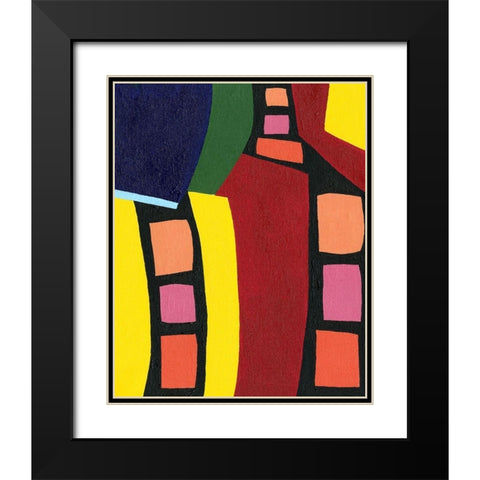 Color Me Happy I Black Modern Wood Framed Art Print with Double Matting by Moore, Regina