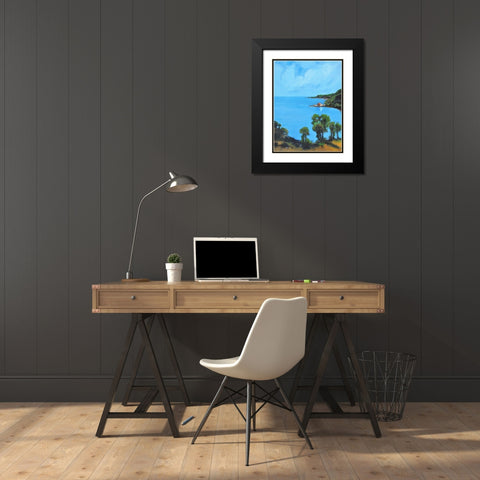 Harbor Side III Black Modern Wood Framed Art Print with Double Matting by Stevens, Allayn