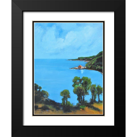 Harbor Side III Black Modern Wood Framed Art Print with Double Matting by Stevens, Allayn