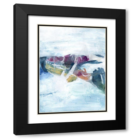 Gliding on Ice I Black Modern Wood Framed Art Print with Double Matting by Combs, Joyce