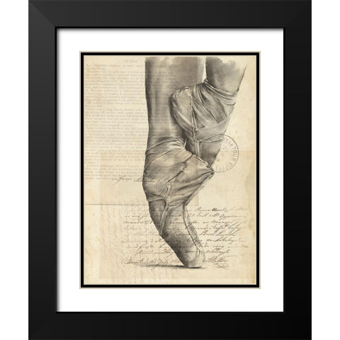On Pointe I Black Modern Wood Framed Art Print with Double Matting by Parker, Jennifer Paxton