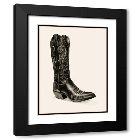 Shiny Boots I Black Modern Wood Framed Art Print with Double Matting by Popp, Grace