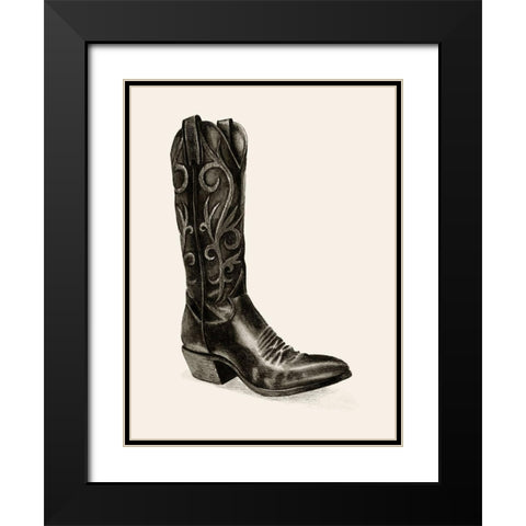 Shiny Boots I Black Modern Wood Framed Art Print with Double Matting by Popp, Grace