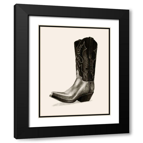 Shiny Boots II Black Modern Wood Framed Art Print with Double Matting by Popp, Grace