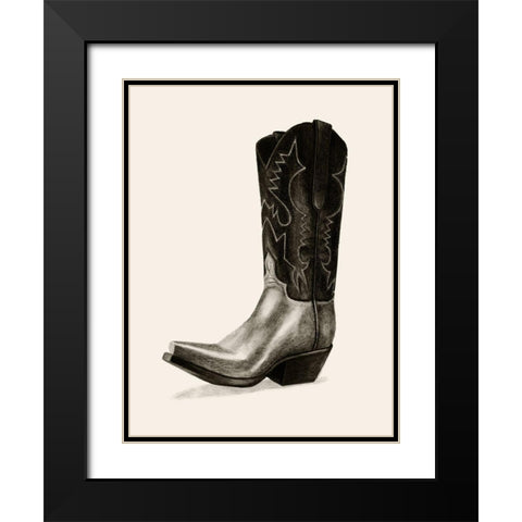 Shiny Boots II Black Modern Wood Framed Art Print with Double Matting by Popp, Grace