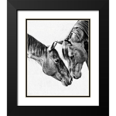 Equine Portrait VI Black Modern Wood Framed Art Print with Double Matting by PHBurchett